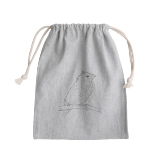 水浴び文鳥 Mini Drawstring Bag
