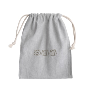 くま×3 グッズ 🐻 Mini Drawstring Bag