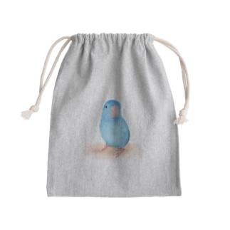 ブルーマメルリハ【まめるりはことり】 Mini Drawstring Bag