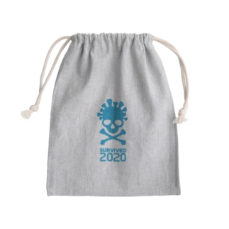 Survived 2020 (Blue) Mini Drawstring Bag