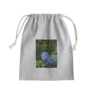 紫陽花ハート Mini Drawstring Bag