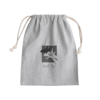 Hand Dog(shadow) Mini Drawstring Bag