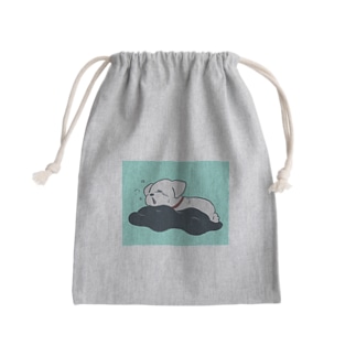 あくびマルプー Mini Drawstring Bag