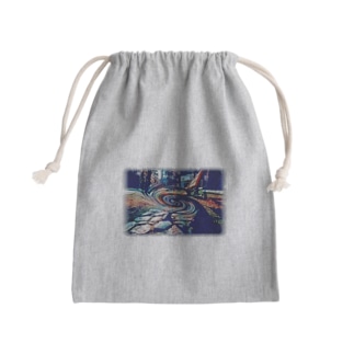 目が回るベンチ Mini Drawstring Bag