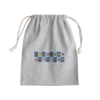 まるころウツボ16種図鑑(パターン1) Mini Drawstring Bag