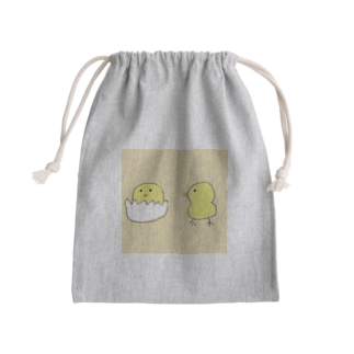 ぴよ Mini Drawstring Bag