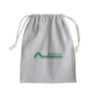 レトロポップロゴ(緑) Mini Drawstring Bag