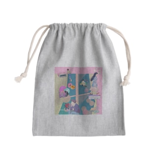 90's anime & momo #03 Mini Drawstring Bag