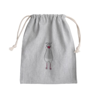 シルバー文鳥のポテンシャル Mini Drawstring Bag