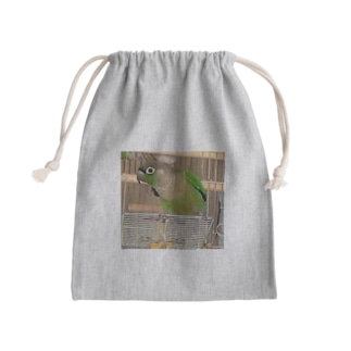 ウロコインコのおーちゃん Mini Drawstring Bag