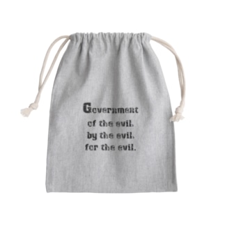 <BASARACRACY>人外の人外による人外のための政治（英語・黒） Mini Drawstring Bag