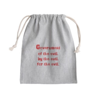 <BASARACRACY>人外の人外による人外のための政治（英語・赤） Mini Drawstring Bag