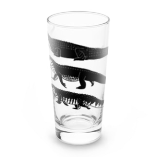 ワニワニワニさん（黒） Long Sized Water Glass