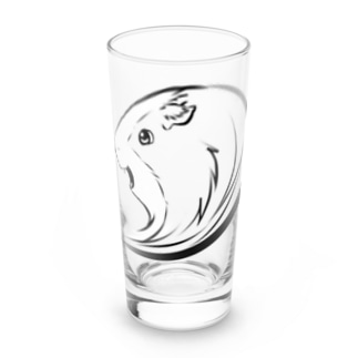 モルモットのムギちゃん(黒線ver) Long Sized Water Glass