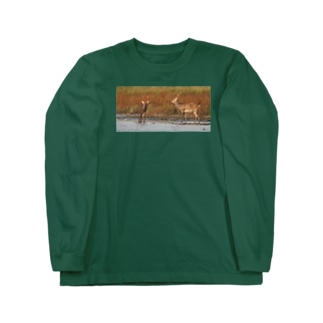 【北の動物園】北海道サロベツ原野のエゾシカ202111a Long Sleeve T-Shirt