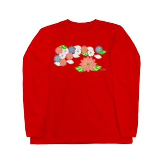 Stained glass flowers　～side～ Long Sleeve T-Shirt