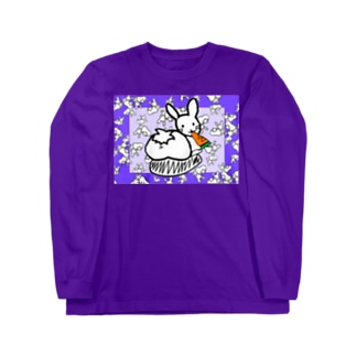 ｶｵｽうさぎ:紫【多+1】 Long Sleeve T-Shirt
