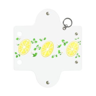 スライスレモンとレモンの花 Mini Clear Multipurpose Case