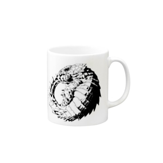 アルマジロトカゲ(白) Mug
