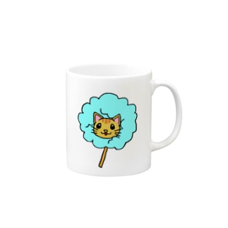 わたあめにゃんこ　茶トラ猫ver(水色) Mug