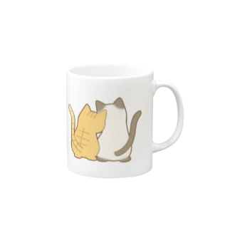 仲良し猫の背中　茶トラ&ポインテッド Mug