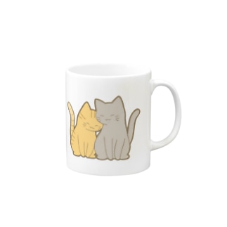 仲良し猫　茶トラ&灰 Mug