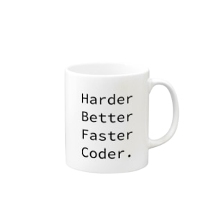 Harder Better Faster Coder. (Source Code Pro ver.) Mug
