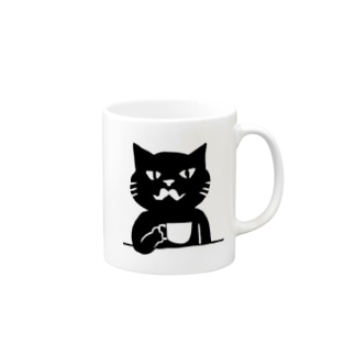 喫茶・髭猫ロゴ② Mug