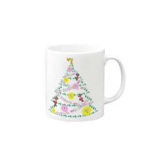 ハングルでクリスマスツリー Mug