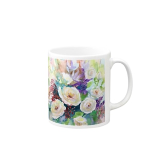 白い花のメロディー Mug