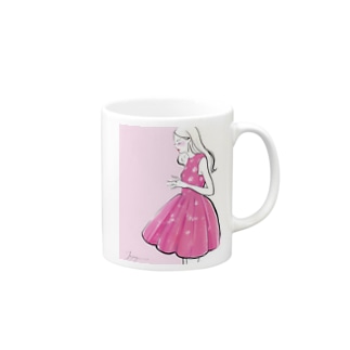 ピンクスカート Mug
