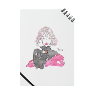 ピンクヘア 女の子 Mina イラスト Mn Lip25 のノート通販 Suzuri スズリ