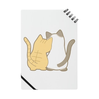 仲良し猫の背中　茶トラ&ポインテッド Notebook
