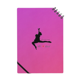 新体操ガールしかジャンプシルエットリングノート・ピンク Notebook