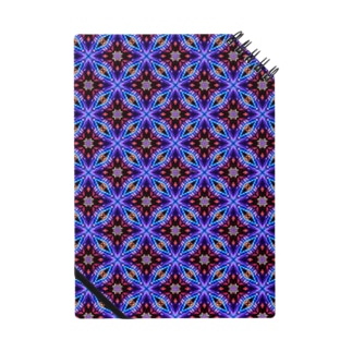紫の花の幾何学模様 Notebook