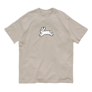 はしる　うさぎ Organic Cotton T-Shirt