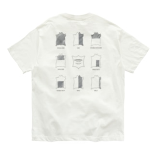 バックプリントT #01 革の部位 Organic Cotton T-Shirt