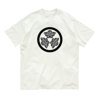 動物家紋。H.T.（三つ蔦スズメ） Organic Cotton T-Shirt