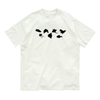 海の生き物-シルエット Organic Cotton T-Shirt