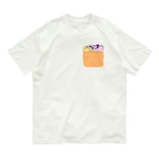 ポケットおばけ(オレンジ) Organic Cotton T-Shirt