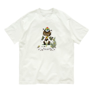 ゴルフするイリオモテヤマネコ Organic Cotton T-Shirt