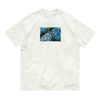 青い紫陽花という花 Organic Cotton T-Shirt
