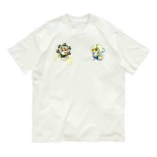 雷神フトアゴちゃん・風神レオパちゃん両面プリント Organic Cotton T-Shirt