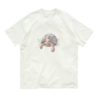 アルダブラゾウガメ ベビー   パステル Organic Cotton T-Shirt