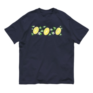 スライスレモンとレモンの花 Organic Cotton T-Shirt