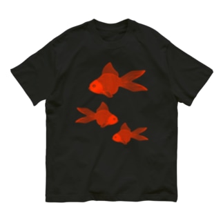 金魚３匹 Organic Cotton T-Shirt