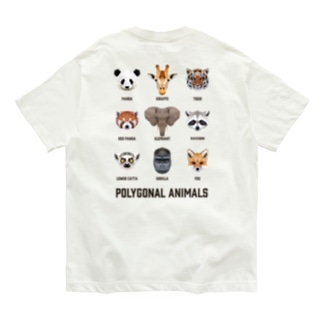 [☆★バックプリント] POLYGONAL ANIMALS Organic Cotton T-Shirt
