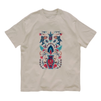 🇹🇷トルコのイズニックタイル【ティール】 Organic Cotton T-Shirt
