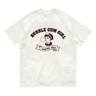 バブルガムガール(リボンVr) Organic Cotton T-Shirt