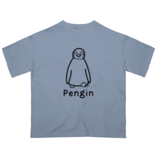Pengin (ペンギン) 黒デザイン Oversized T-Shirt